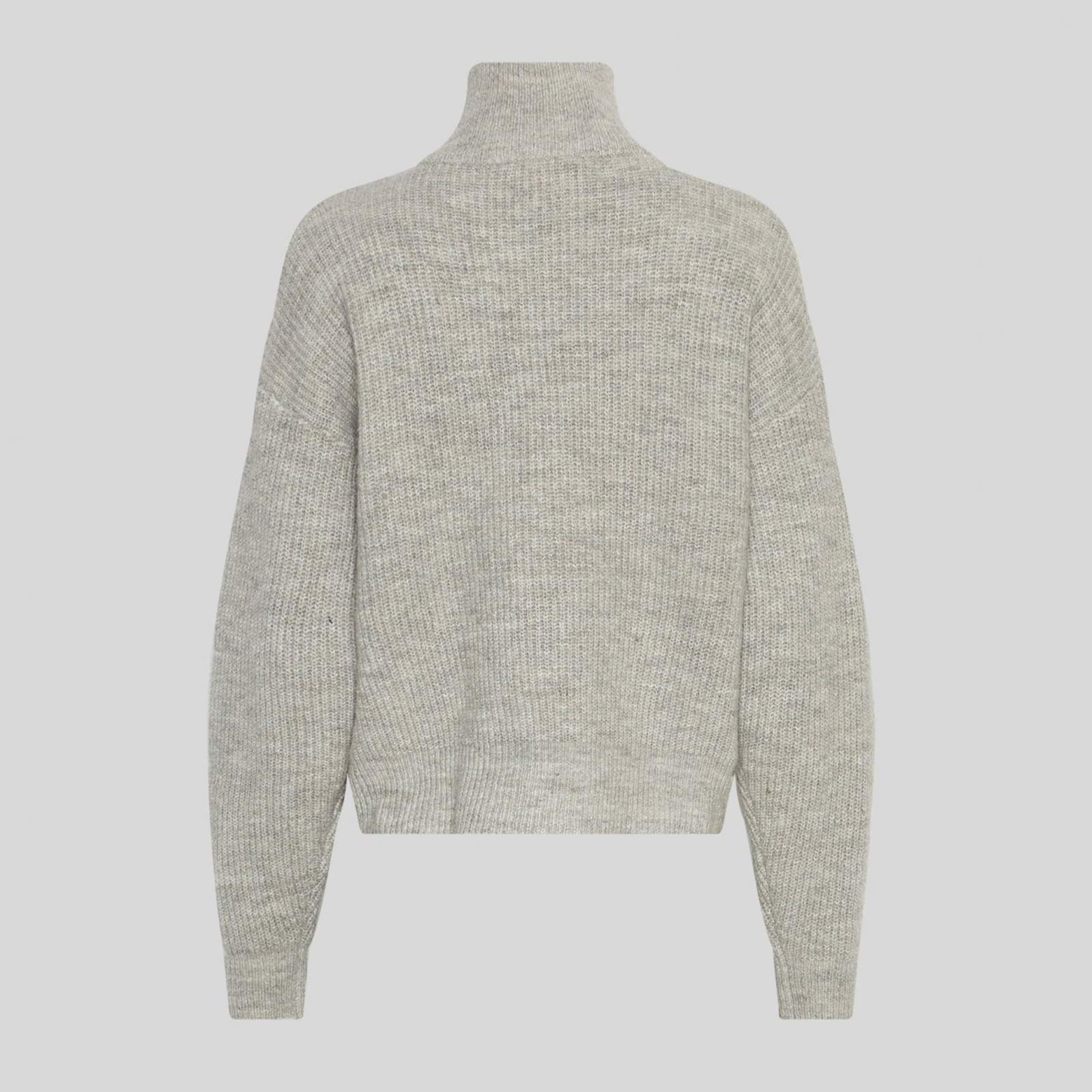 MSCHMeilani Gytta M Zip Pullover warm light grey melange MSCH Copenhagen