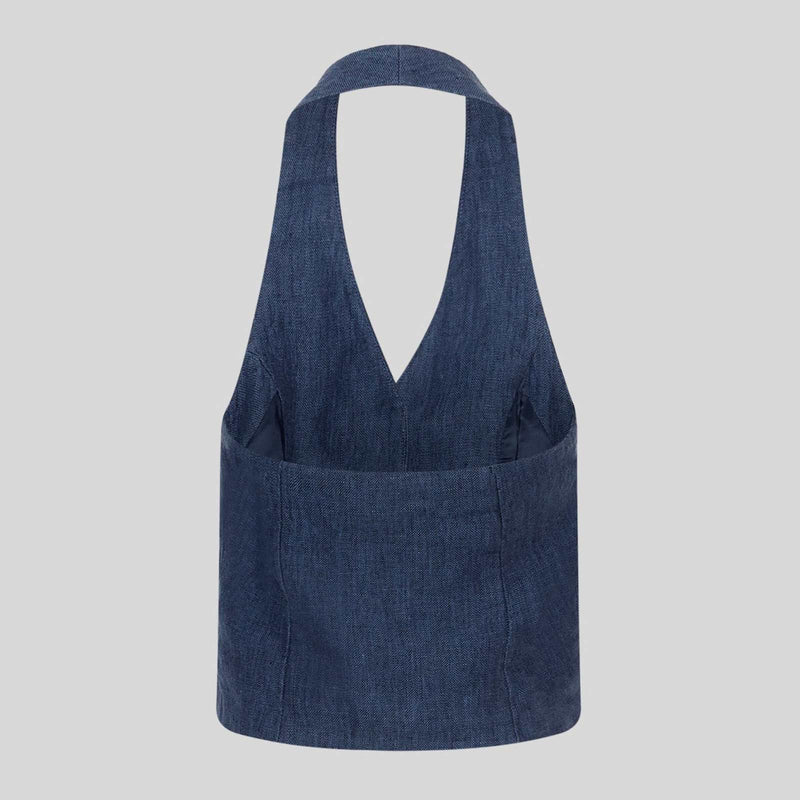 MSCHNaira Claritta Halterneck Waistcoat oceana 19056 MSCH Copenhagen