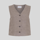 MSCHViana Ginia V Neck Waistcoat mountain trail melange MSCH Copenhagen