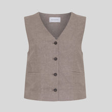 MSCHViana Ginia V Neck Waistcoat mountain trail melange MSCH Copenhagen