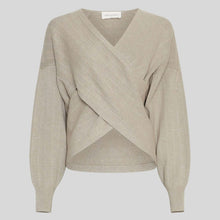 MSCHZine Rachelle Wrap Pullover warm light grey melange MSCH Copenhagen