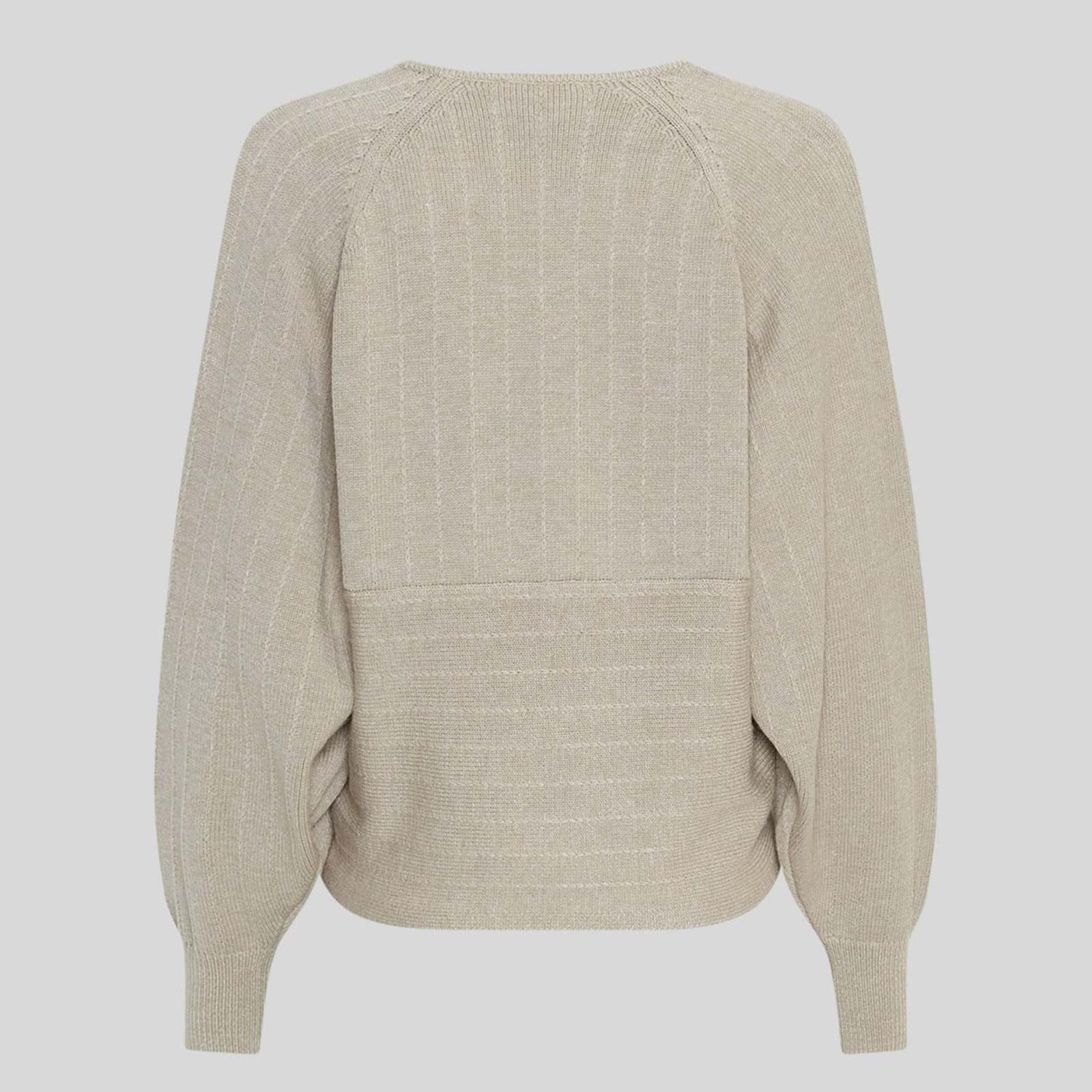 MSCHZine Rachelle Wrap Pullover warm light grey melange MSCH Copenhagen