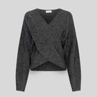 MSCHZinelle Hope Wrap Pullover dark grey MSCH Copenhagen