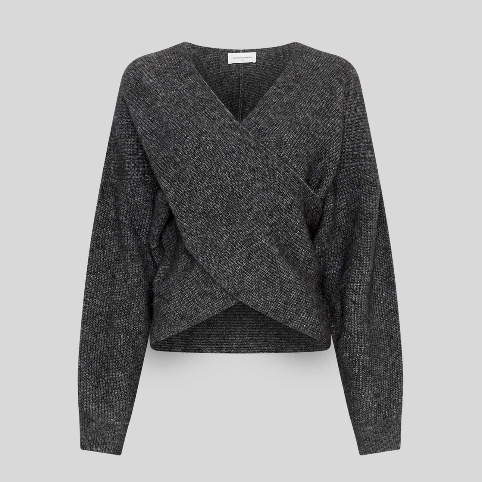 MSCHZinelle Hope Wrap Pullover dark grey MSCH Copenhagen