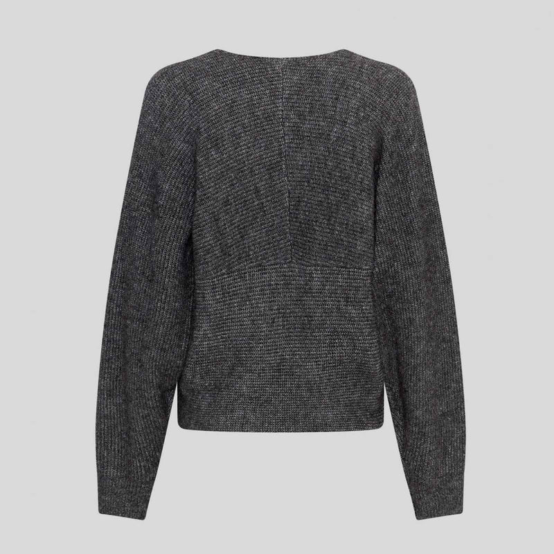 MSCHZinelle Hope Wrap Pullover dark grey MSCH Copenhagen
