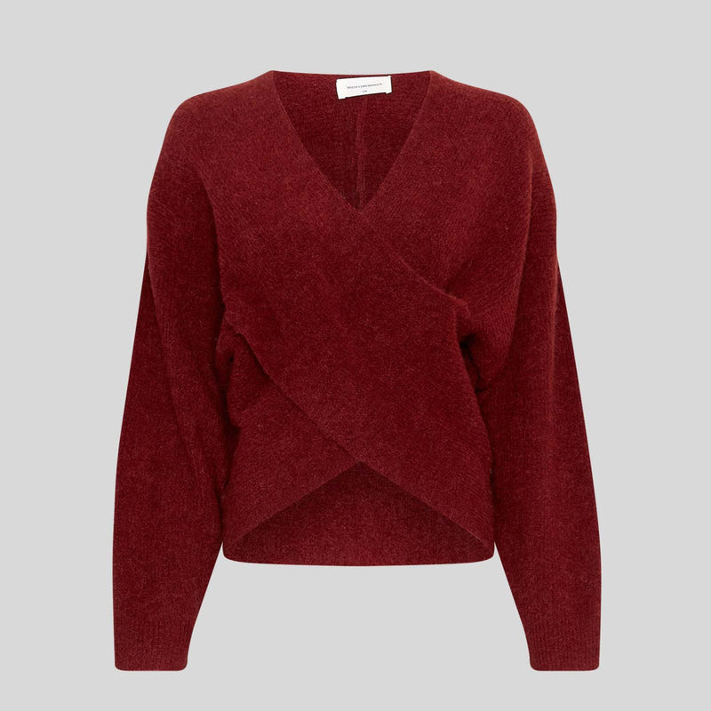 MSCHZinelle Hope Wrap Pullover syrah MSCH Copenhagen