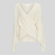 MSCHZinelle Rachelle Wrap Pullover fog melange 19534 MSCH Copenhagen