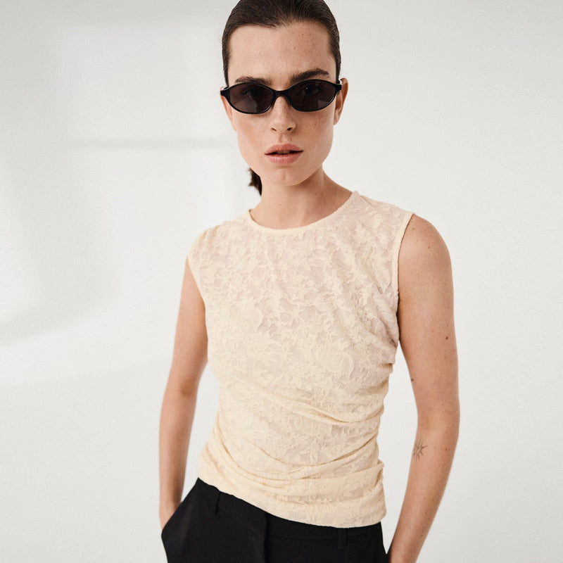 MSCHBrigetta SL Top bleached sand MSCH Copenhagen