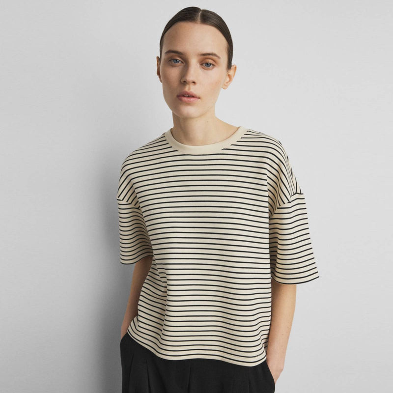 MSCHNilda Ima Q S/S Sweatshirt stp oatmeal/black MSCH Copenhagen