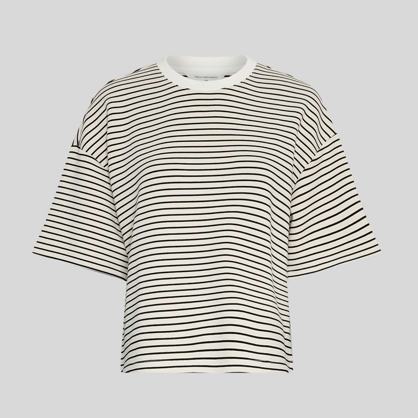 MSCHNilda Ima Q S/S Sweatshirt stp oatmeal/black MSCH Copenhagen
