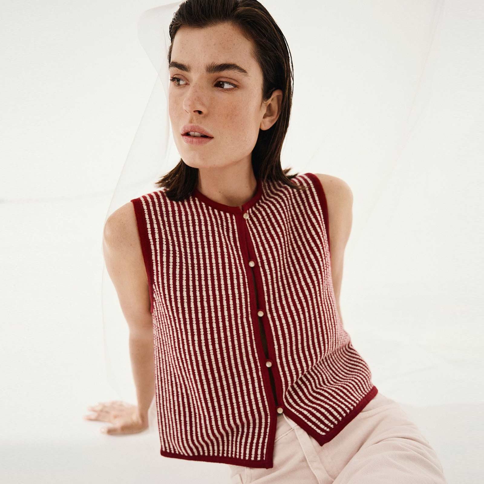 MSCHPriscilla Vest STP rhubarb/sand MSCH Copenhagen