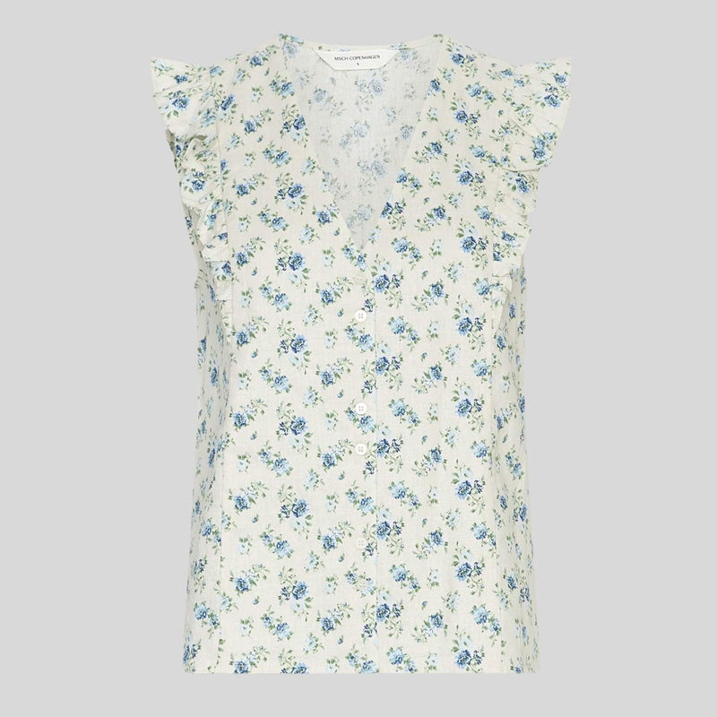 MSCHSolfried S/S Top AOP marina flower MSCH Copenhagen
