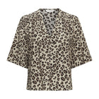MSCHKalani Vlora 2/4 Shirt AOP humus leo MSCH Copenhagen
