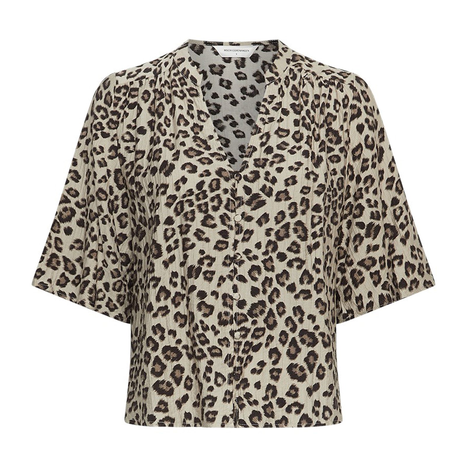 MSCHKalani Vlora 2/4 Shirt AOP humus leo MSCH Copenhagen