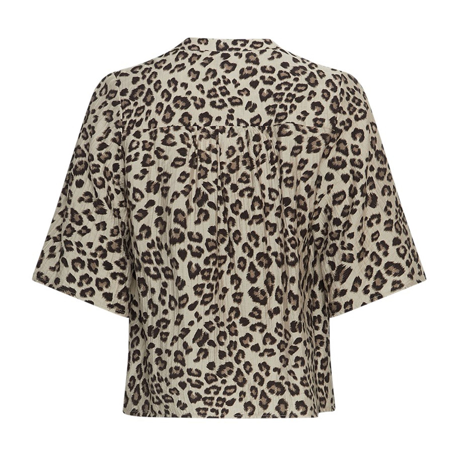MSCHKalani Vlora 2/4 Shirt AOP humus leo MSCH Copenhagen