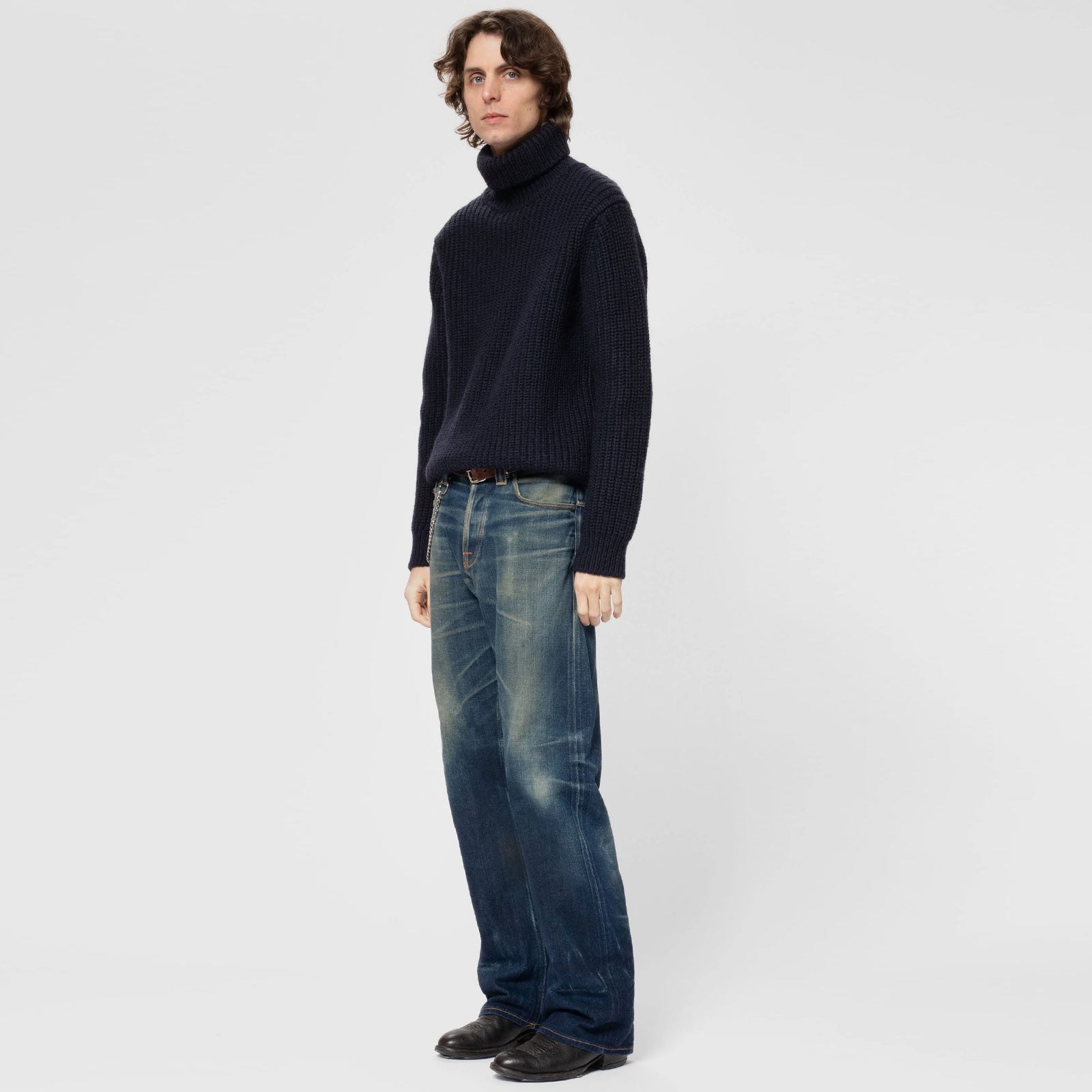 August Chunky Rollneck Knit navy