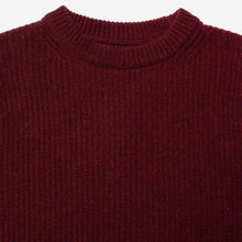 August Rib Wool Sweater burgundy