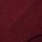 August Rib Wool Sweater burgundy