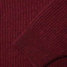 August Rib Wool Sweater burgundy