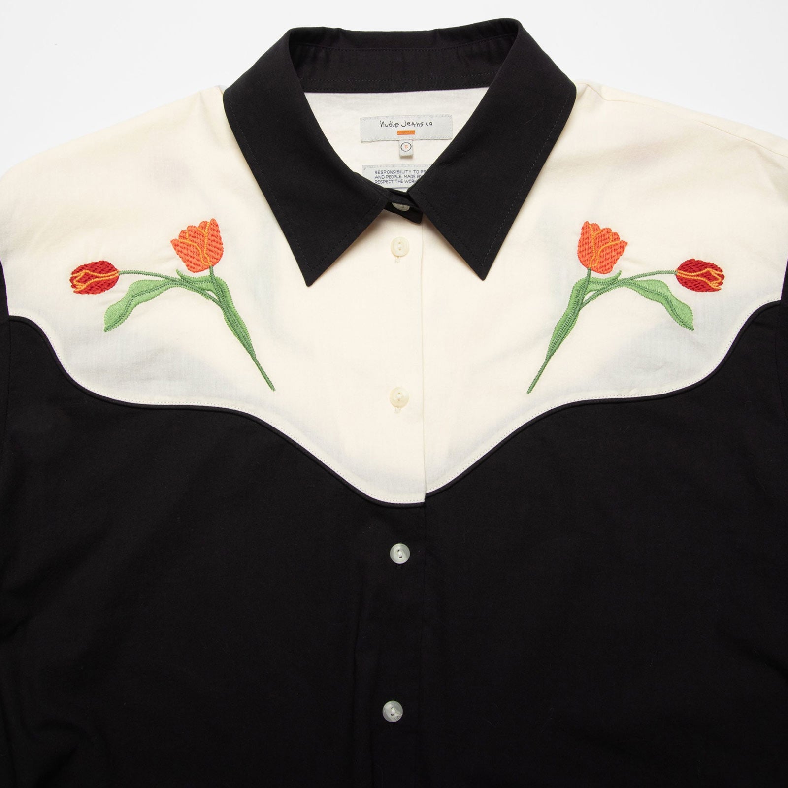 Daisy Western Cotton Shirt black