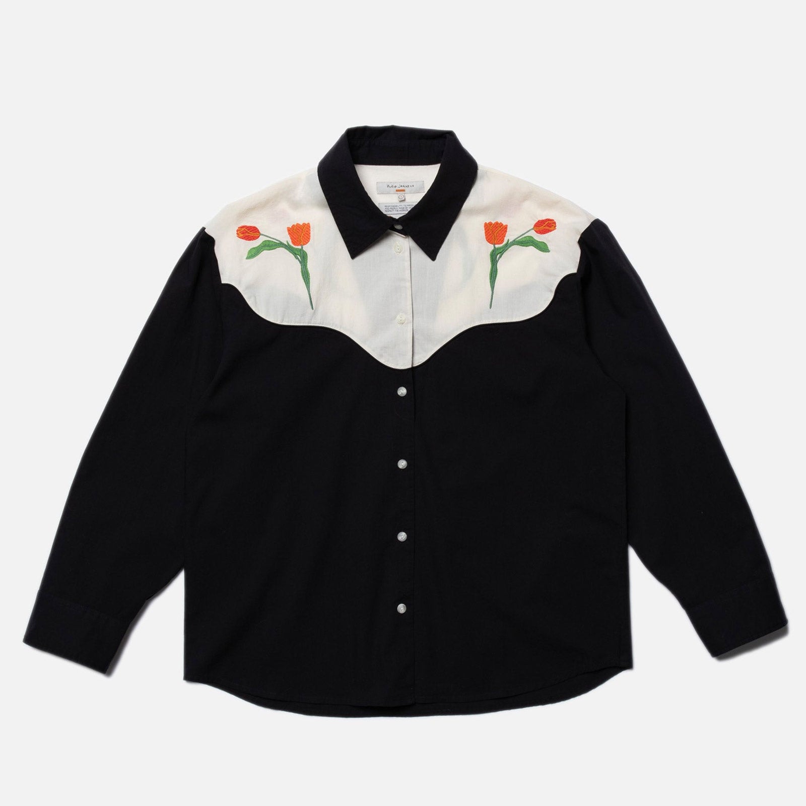 Daisy Western Cotton Shirt black