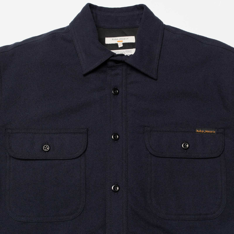 Glenn Padded Flannel Shirt P12 blueberry