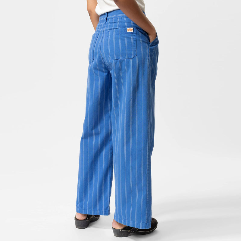 Gullan Striped Workwear Pants blue/offwhite