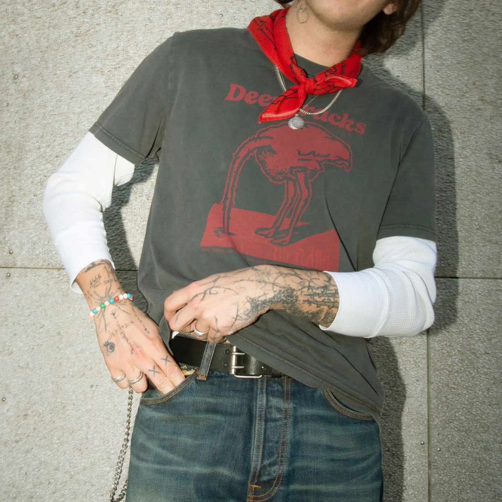 Ingrid Bandana Double Cross R01 red Nudie Jeans