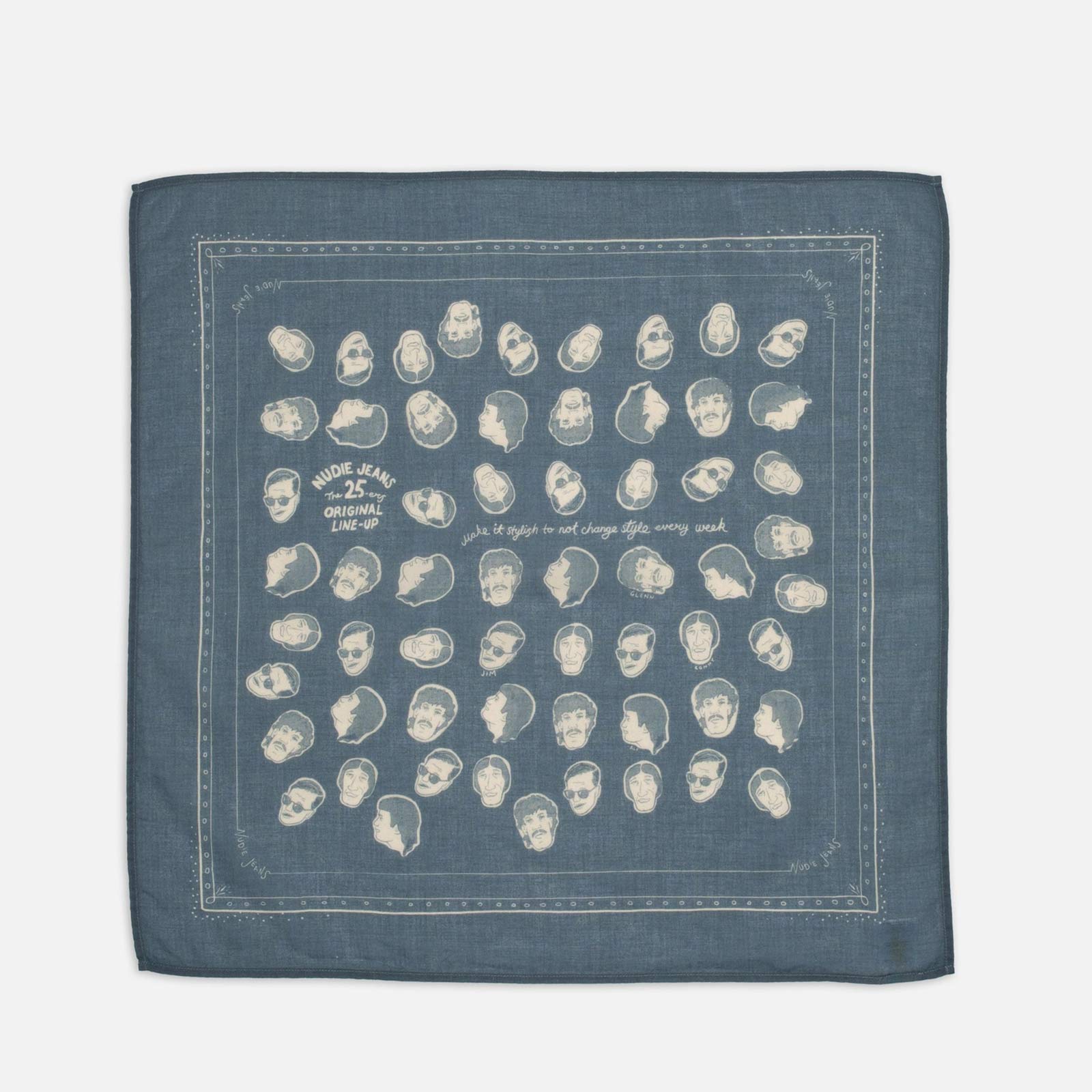 Ingrid Bandana OG Line Up blue Nudie Jeans