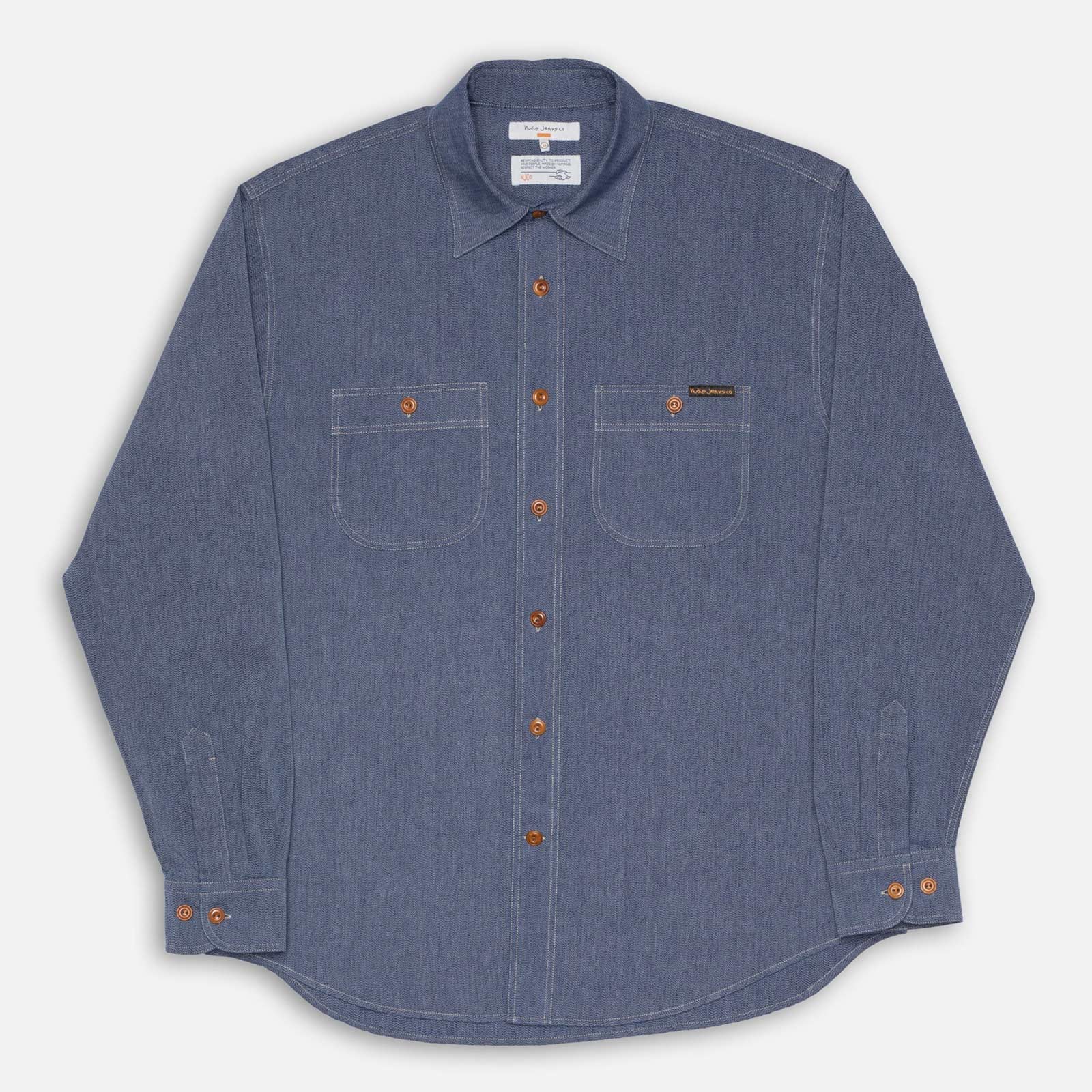 Julian Chambray Worker Shirt indigo