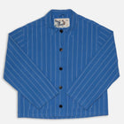 Kicki Striped Workwear Jacket blue/offwhite