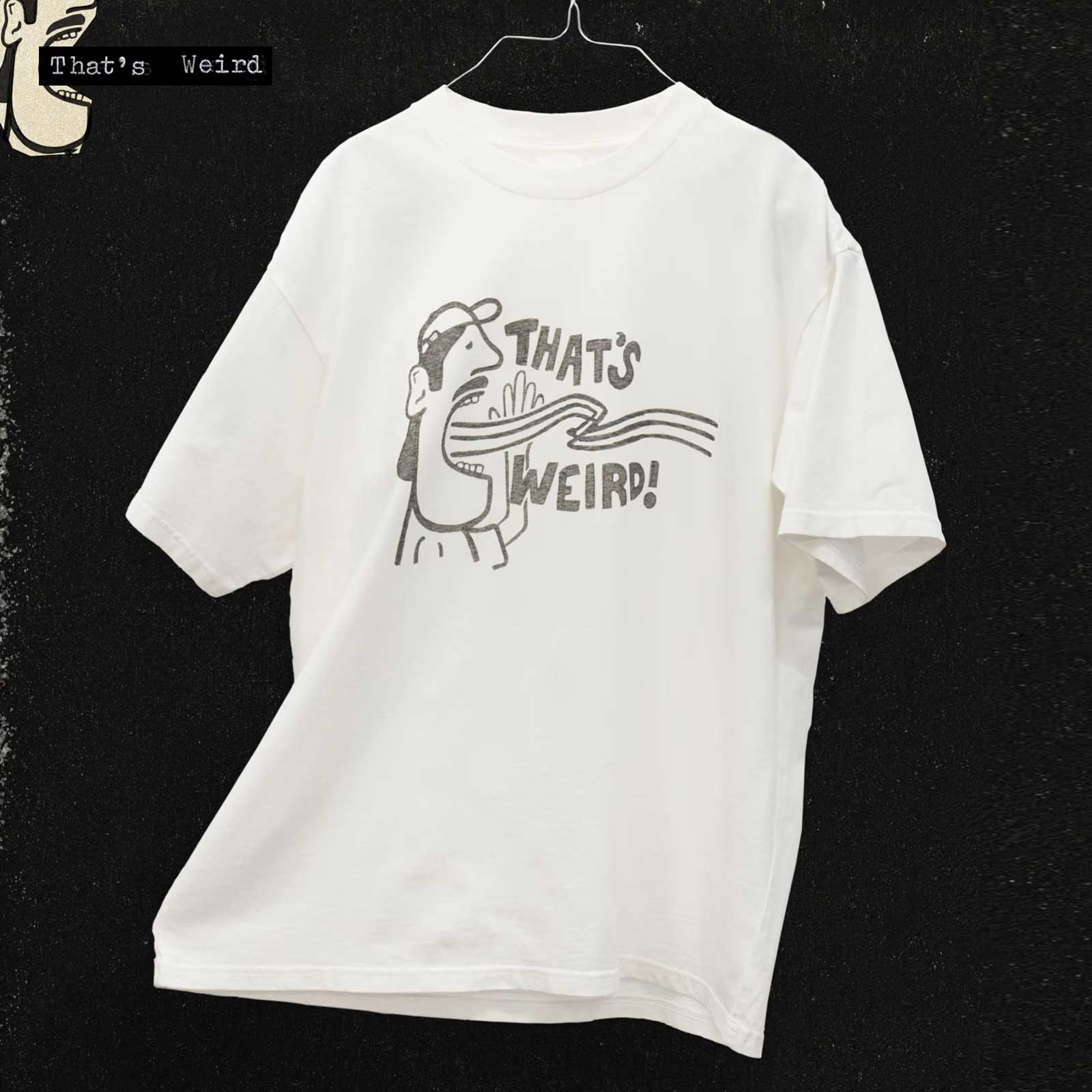 Koffe T-Shirt Thats Weird chalk white Nudie Jeans