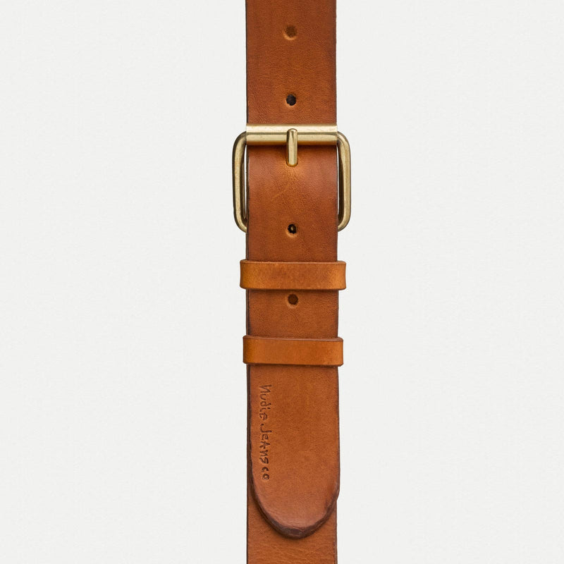 Pedersson Leather Belt toffee brown Nudie Jeans