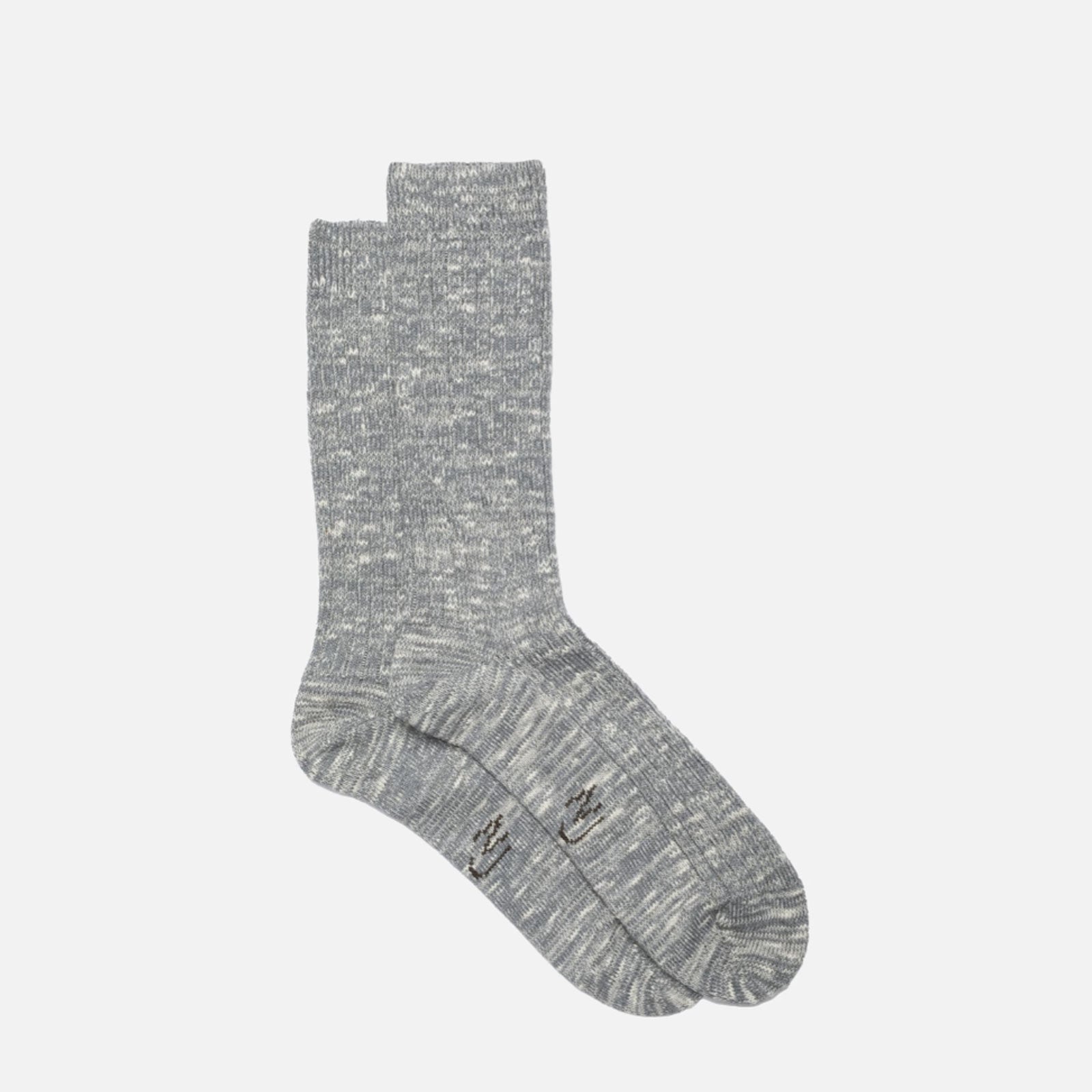 Rasmusson Mens Rib Slub Sock greymelange