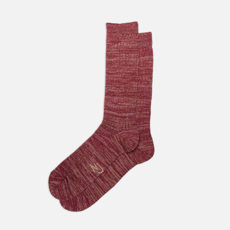 Rasmusson Mens Rib Sock burgundy