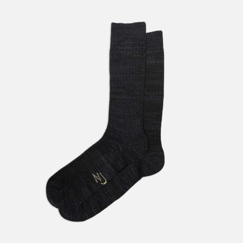 Rasmusson Mens Rib Sock dark grey