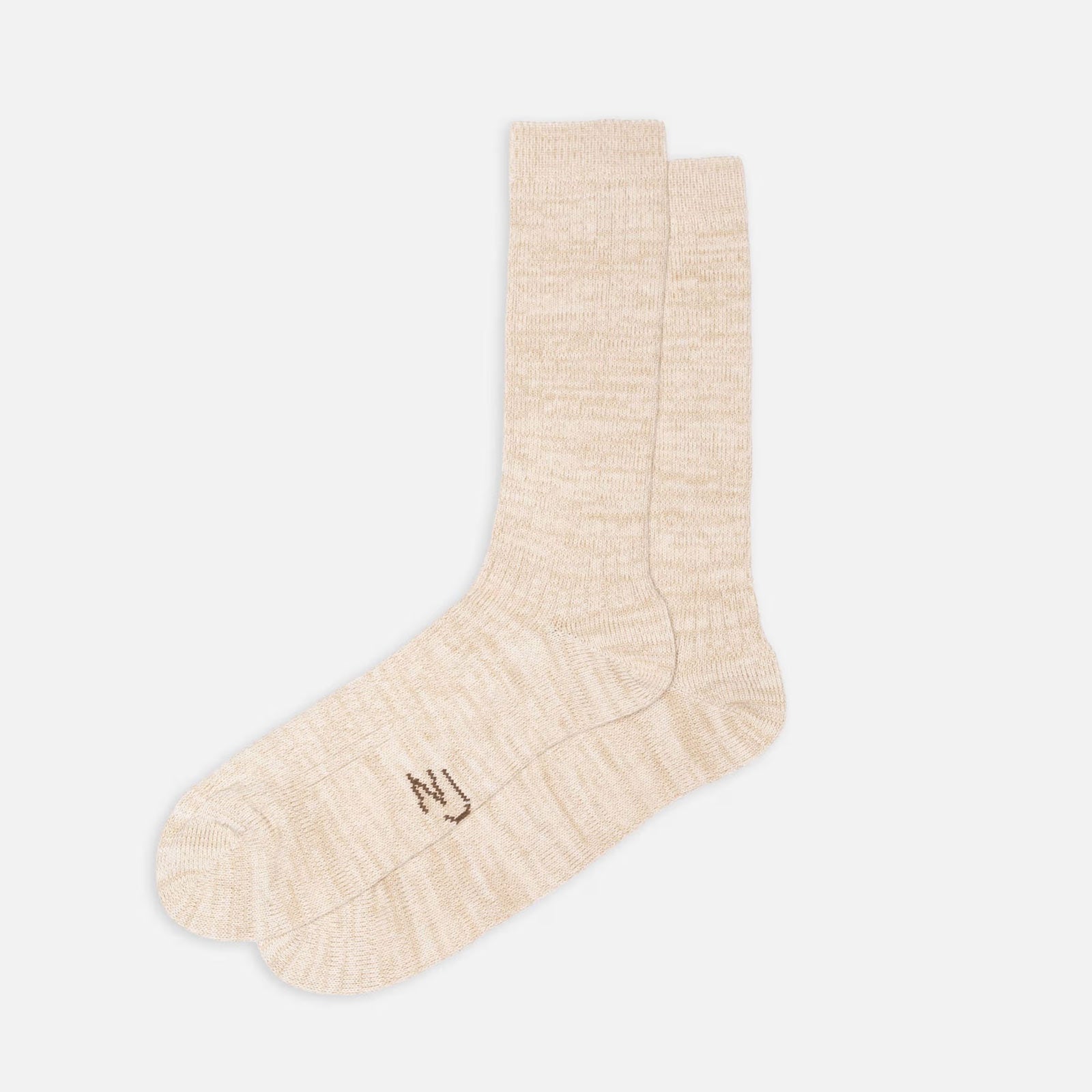Rasmusson Mens Rib Sock ecru