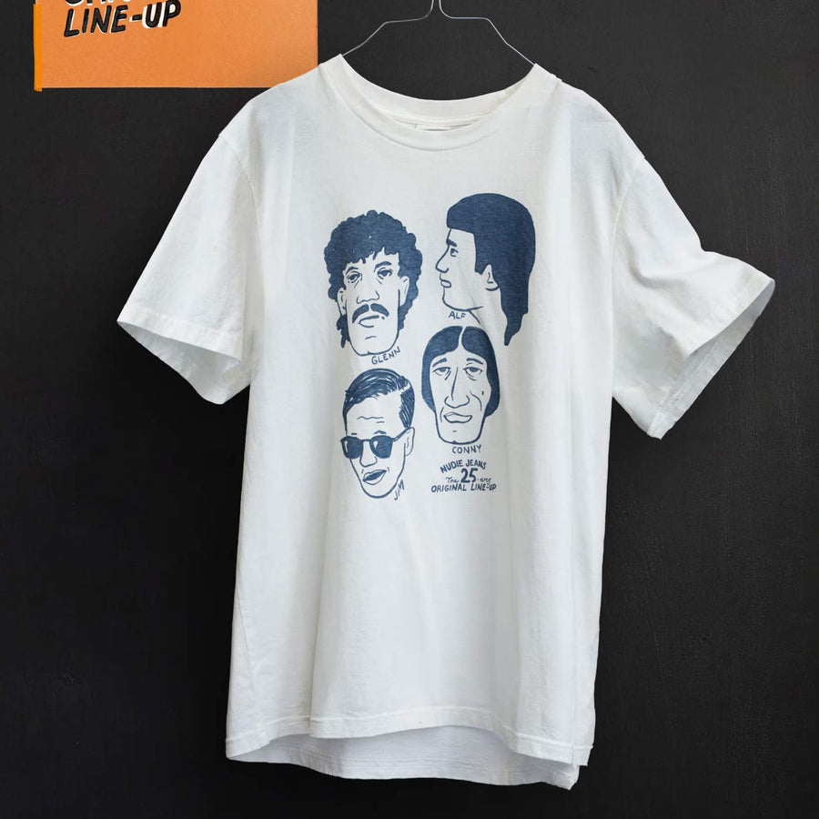 Roy T-Shirt Fab Four chalk white Nudie Jeans