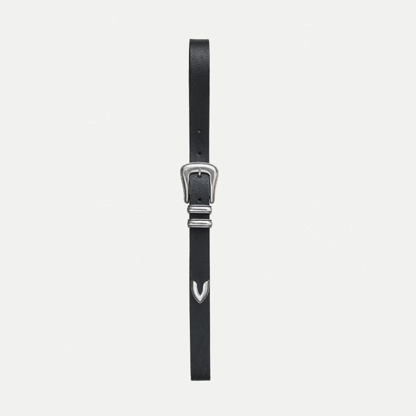 Western Silver Belt black