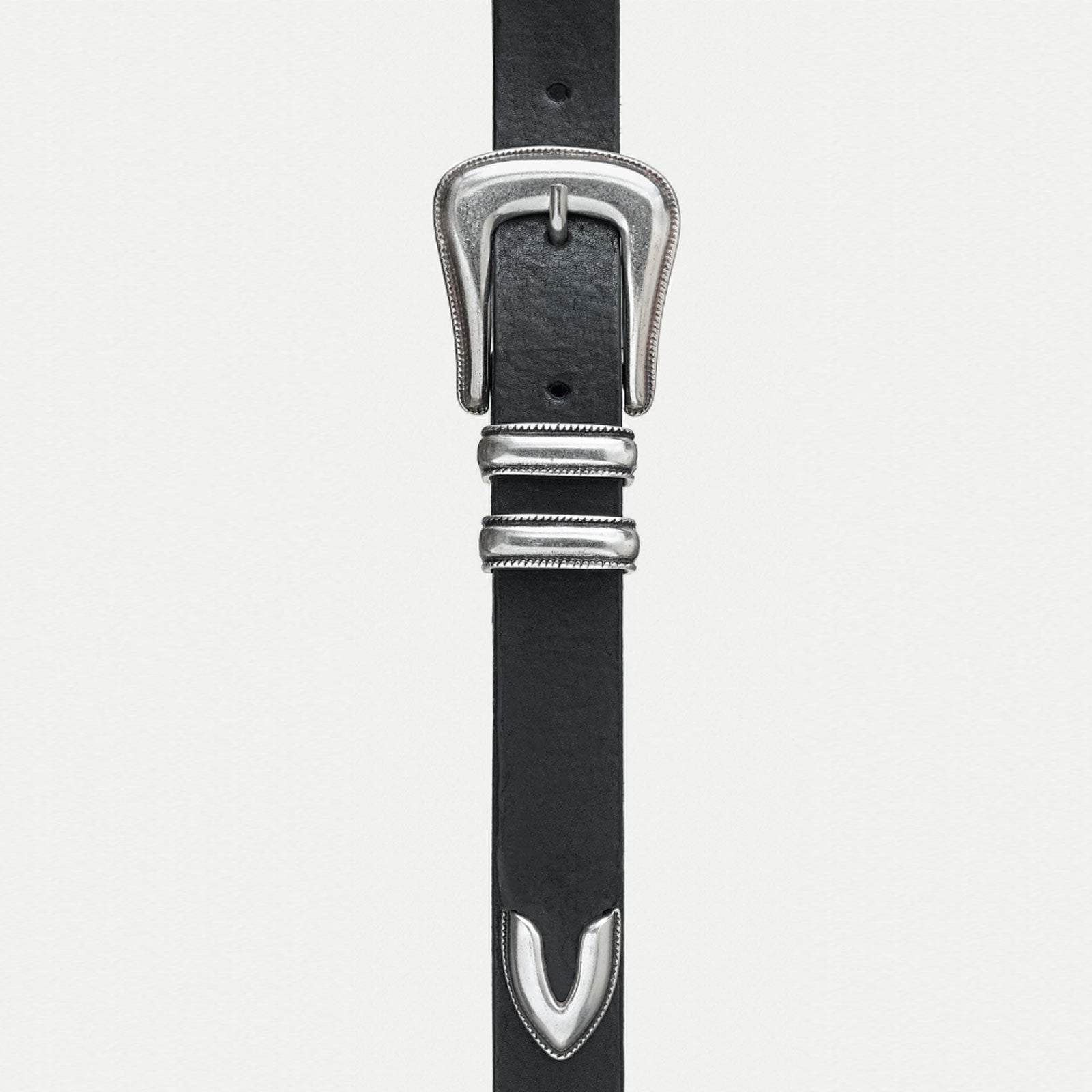 Western Silver Belt black