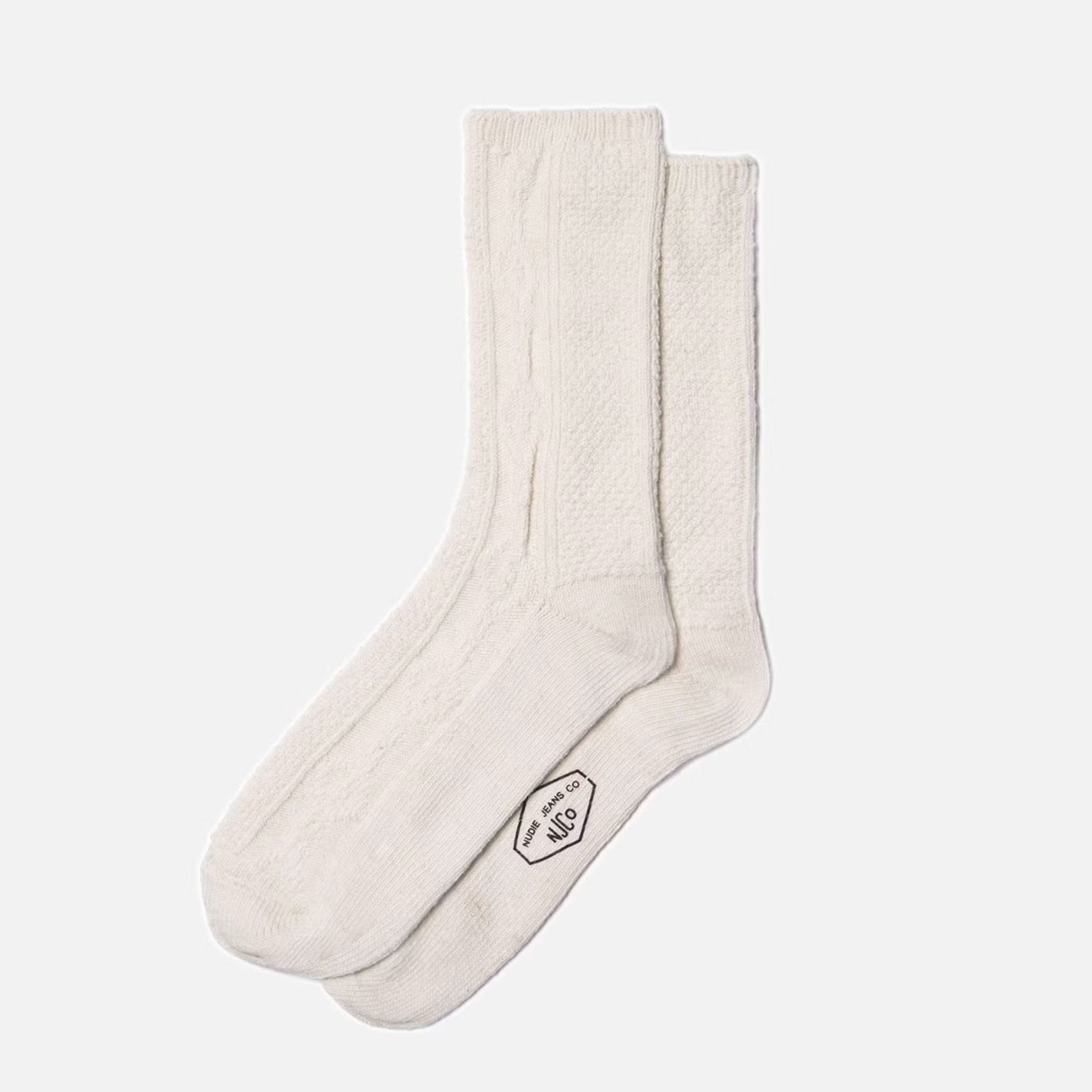 Women Cable Socks offwhite