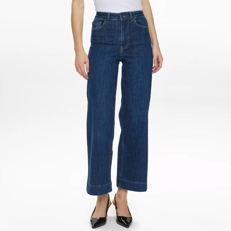 Nuparis HR Wide Jeans dark blue denim Nümph