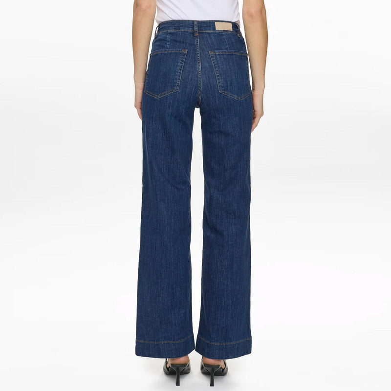 Nuparis HR Wide Jeans dark blue denim Nümph