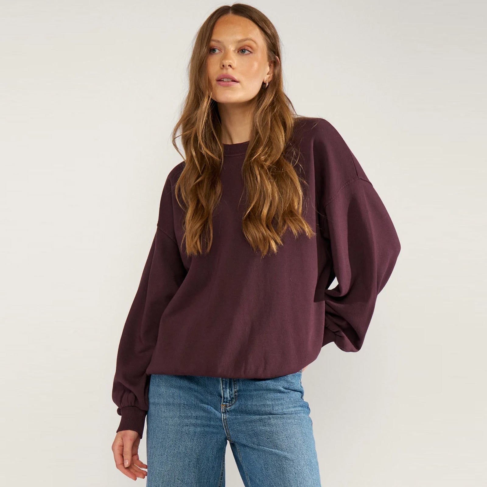 NUBISSA Oversized Sweat fig