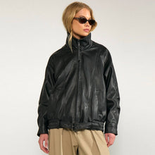 NUBika Oversize PU Jacket caviar