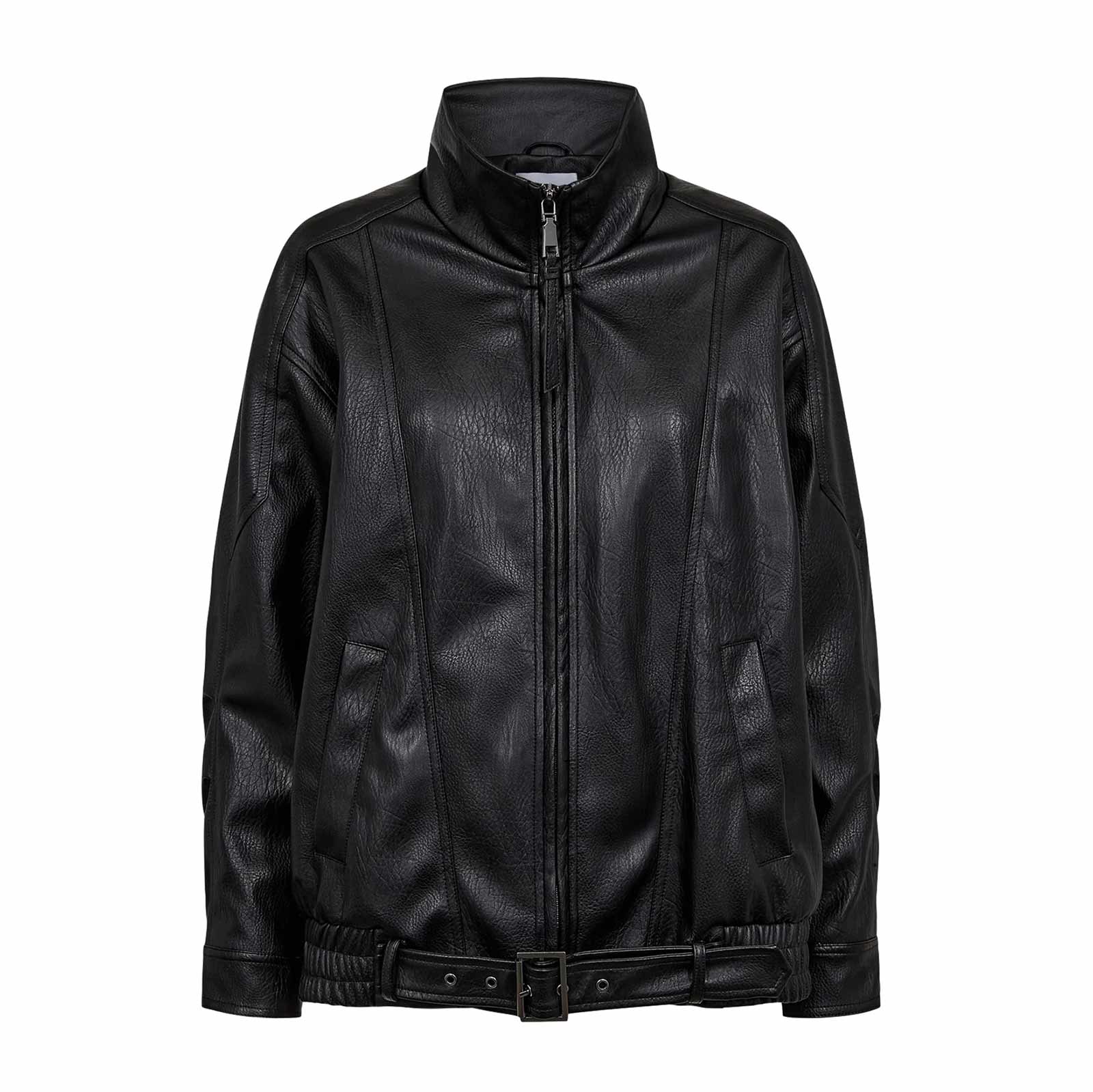 NUBika Oversize PU Jacket caviar