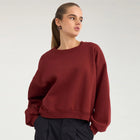 NUBissa Oversized Cropped Sweatshirt syrah