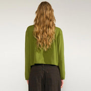 NUCarma Crop Pullover calla green