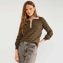 NULucinda Stripe Pullover black coffee