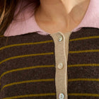 NULucinda Stripe Pullover black coffee
